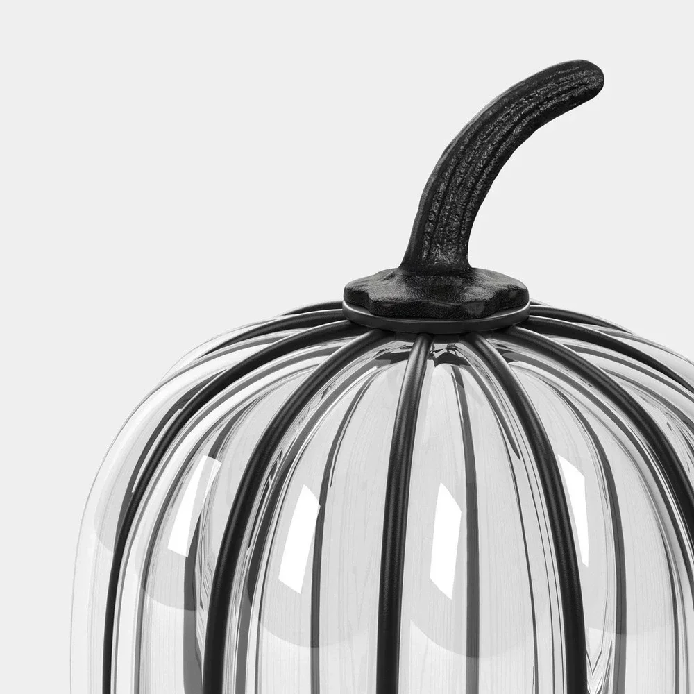 Tall Metal and Glass Halloween Pumpkin - Threshold, Target